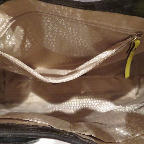 Women Handheld Brown Owl Patent Leather Suede Purse Bag Kate Spade Maximillian - Picture 14 of 16